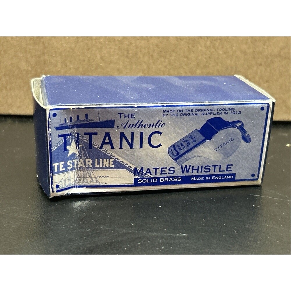 Titanic White Star Line Mate’s Whistle Solid Brass Made in England